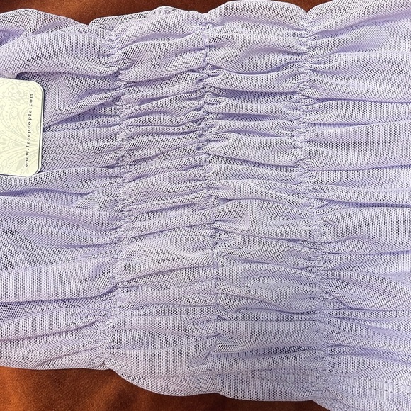 FREE People Under It All Mesh Bandeau Lilac SZ XS New With Tags - Picture 4 of 7